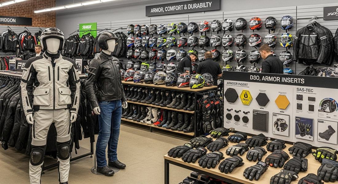 Motorcycle Safety Gear Shop, Armor, Comfort & Durability