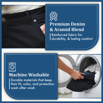 MetaArmor Torina BlackForge Cargo Pants for Men Lined with Aramid Fiber-CE-Certified Armors-Class AA Motorcycle Riding Pants