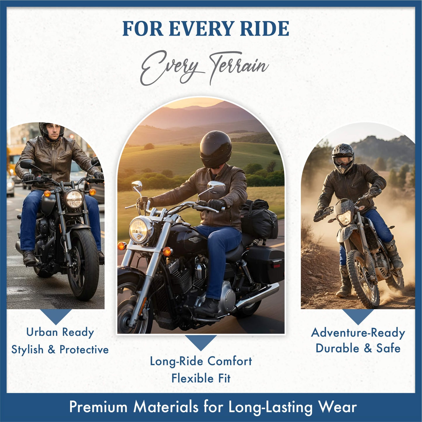 MetaArmor Motorcycle Jeans for men CE Class A Lined with Aramid Fiber – Dual Sport Motorcycle Pants with CE Hip and Knee Protectors – Armored Motorcycle Riding Pants