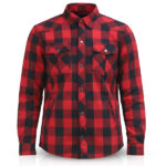 Motorcycle Riding Shirt with Armor/ Iron Route/ Ember Red Shirt