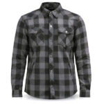 Motorcycle Riding Shirt with Armor/ Iron Route/ Graphite Black Shirt