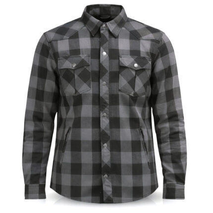 Motorcycle Riding Shirt with Armor/ Iron Route/ Graphite Black Shirt