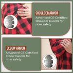 Motorcycle Riding Shirt with Armor/ Iron Route/ Ember Red Shirt - Image 4