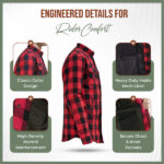Motorcycle Riding Shirt with Armor/ Iron Route/ Ember Red Shirt - Image 3