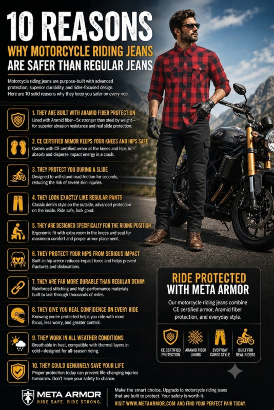 motorcycle riding jeans are safe
