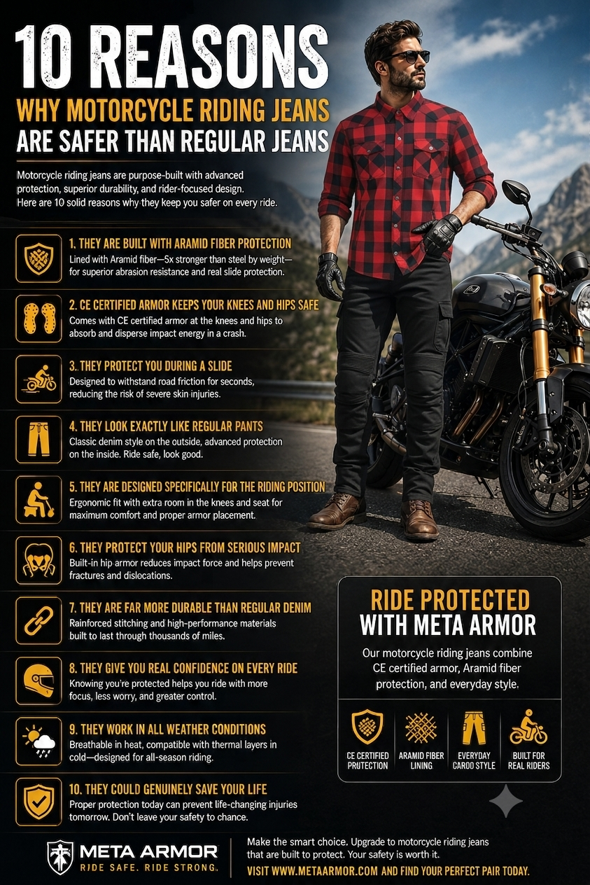 motorcycle riding jeans are safe